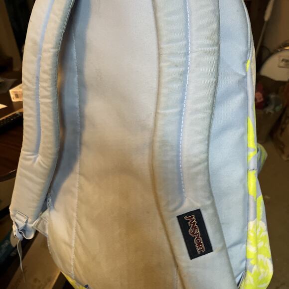 Jan Sport lJS0A47JK Big Student Backpack pastel pink ,yellow and blue Floral - Picture 8 of 8